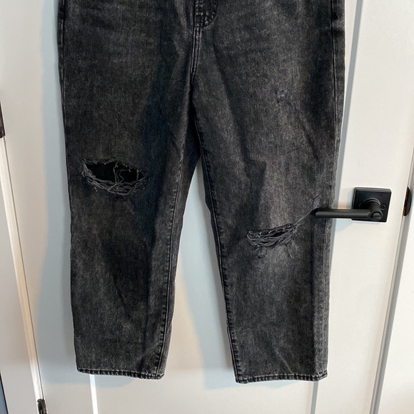 Express Black Straight Ankle High Rise Distressed - Picture 7 of 14